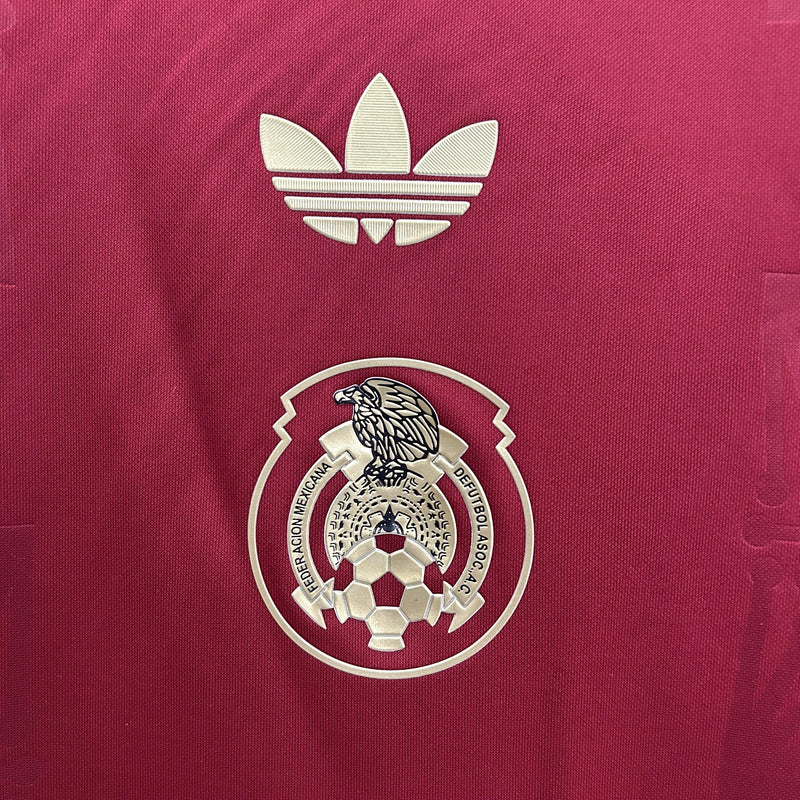 Camisola México Gold 25/26 – Edição Especial Vermelha com Detalhes Dourados
