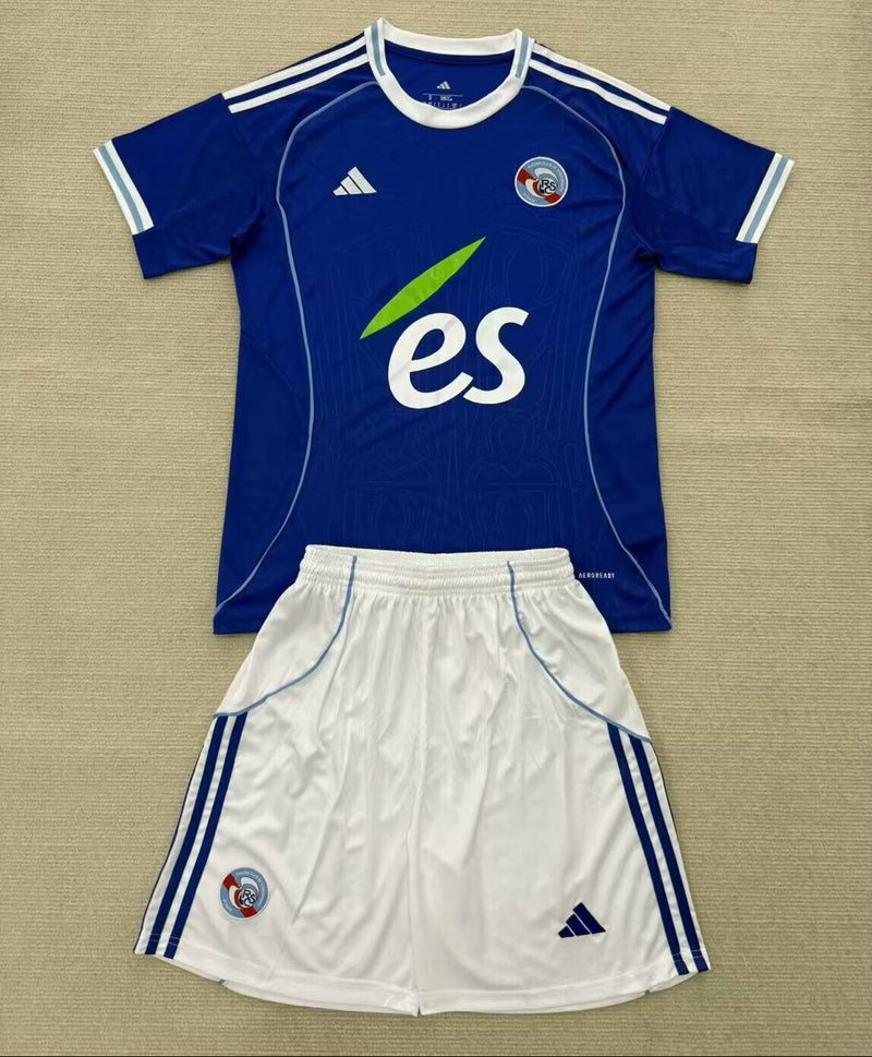 Camisola RC Strasbourg I 2526 – Conjunto Infantil (Réplica Tailandesa)