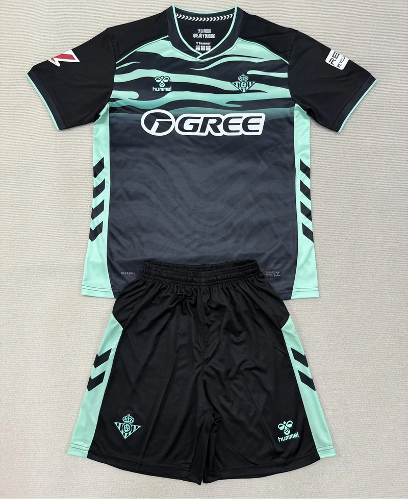 Camisola Real Betis III 2526 Conjunto Infantil  Terceiro Equipamento
