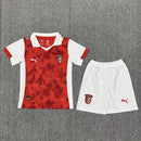 Camisola SC Braga I 2526 - Conjunto Infantil Vermelho e Branco