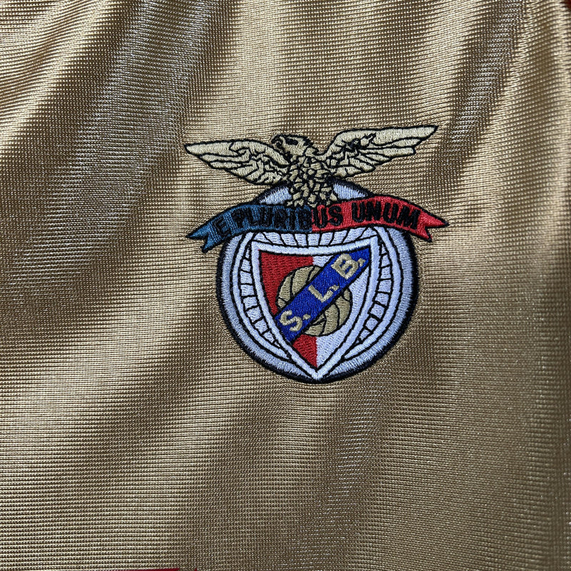 Camisola SL Benfica Alternativa 98/99 Retro Dourada – Homem  Clássico 
