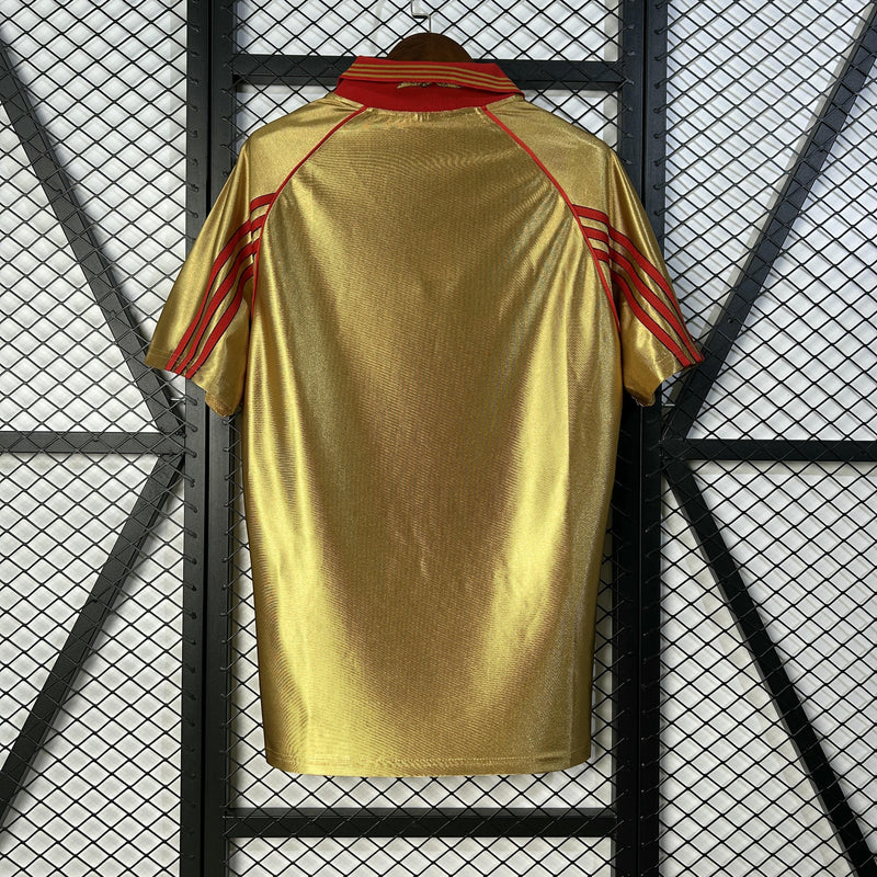 Camisola SL Benfica Alternativa 98/99 Retro Dourada – Homem  Clássico 