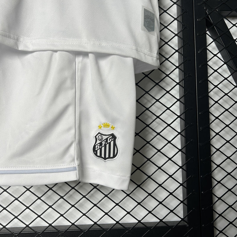 Camisola Santos I 25/26 Conjunto Infantil – Equipamento Principal Branco
