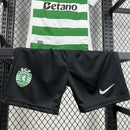Camisola Sporting CP 25/26 Infantil – Conjunto Principal Verde e Branco