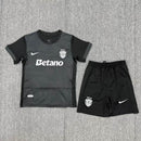 Camisola Sporting CP AWAY 2526 – Conjunto Infantil Equipamento Preto