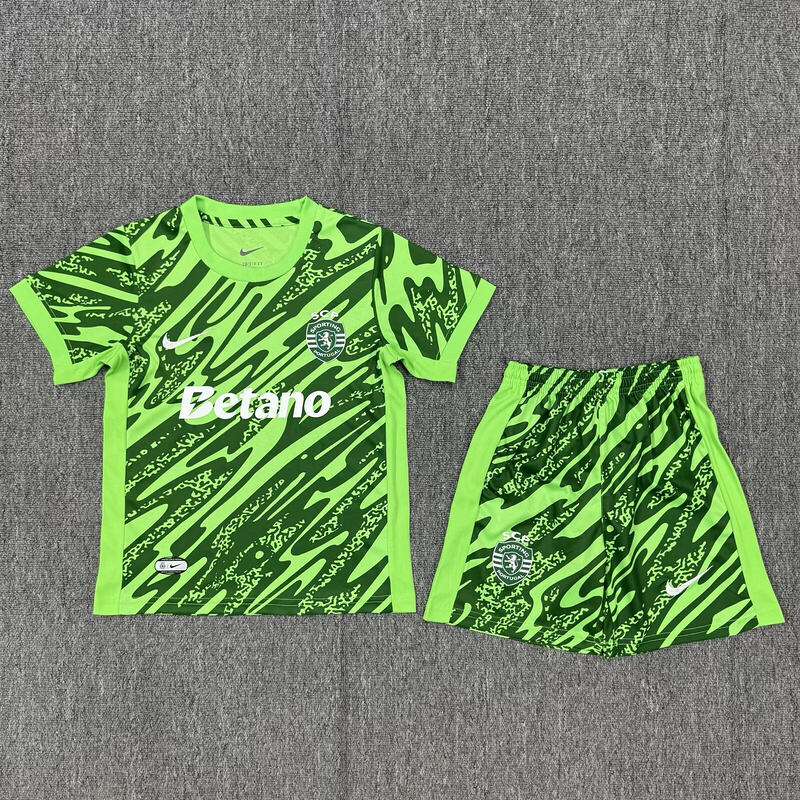 Camisola Sporting CP GR Verde 2526 – Conjunto Infantil Guarda-Redes