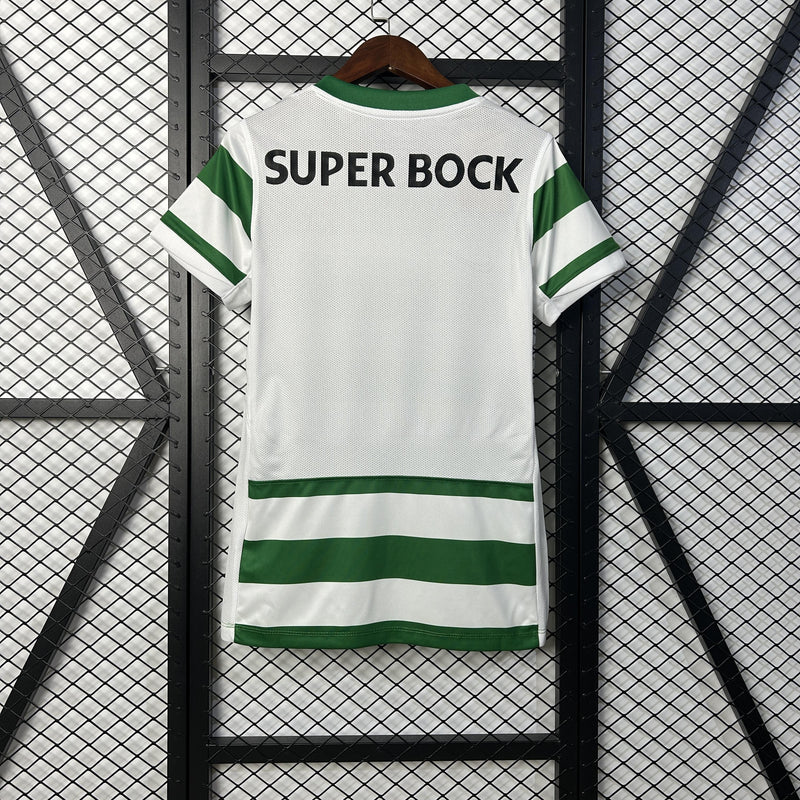 Camisola Sporting CP Principal 25/26 Mulher – Equipamento Verde e Branco Feminino