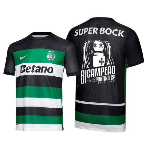 Camisola Sporting Lisboa I 24/25 Homem – Equipamento Principal BICAMPEÃO