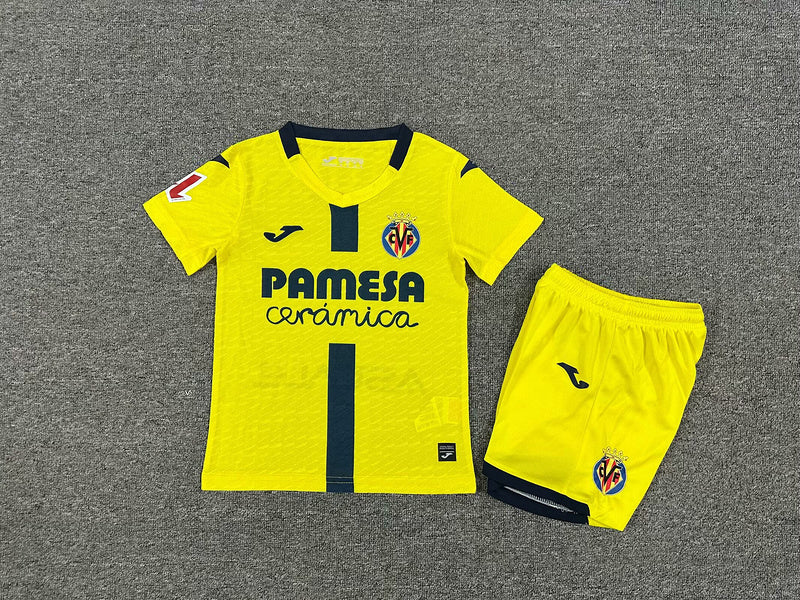 Camisola Villarreal I 2526 Conjunto Infantil  Modelo Titular Réplica Tailandesa