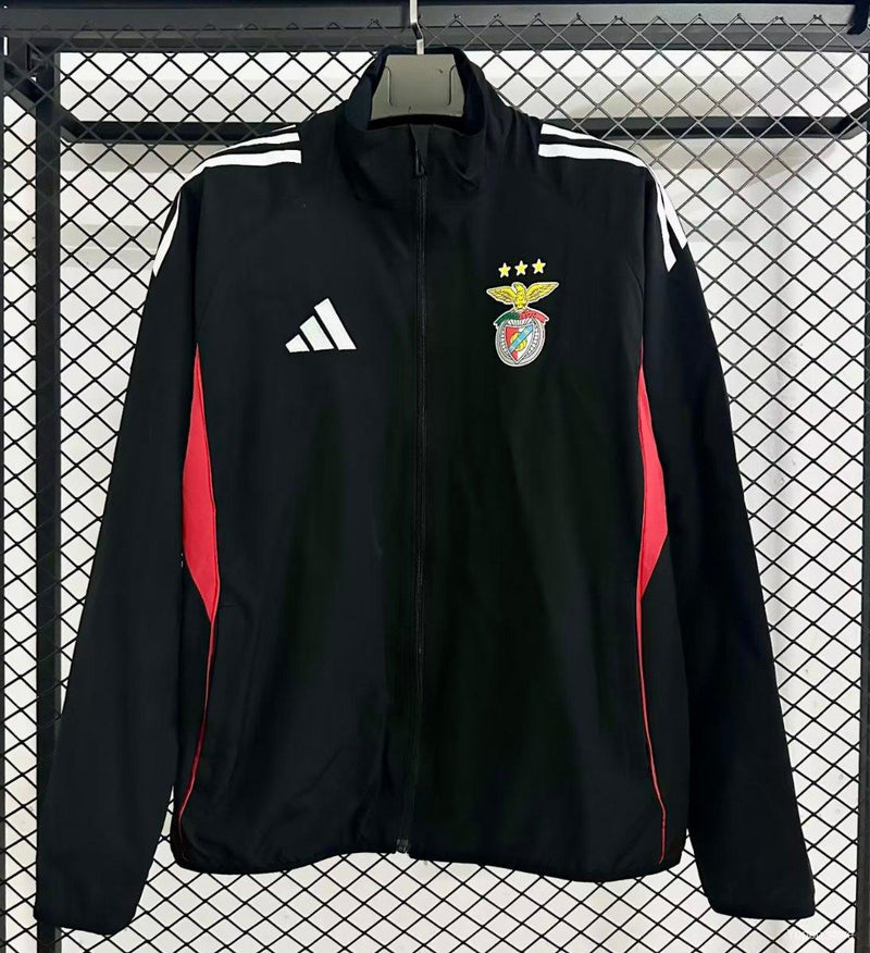 Casaco Benfica 25/26 Preto – Agasalho Masculino com Fecho Frontal