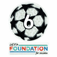 PATCH  BADGE - CHAMPIONS LEAGUE 6 TÍTULOS (BAYERN/LIVERPOOL) + FOUNDATION - KIT
