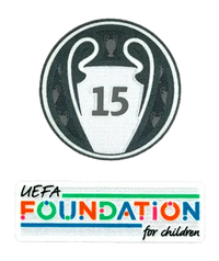 PATCH / BADGE - CHAMPIONS LEAGUE + FOUNDATION - REAL MADRID 15 - KIT