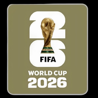 PATCH / BADGE - MUNDIAL 2026 - COPA DO MUNDO 2026 - WORD CUP 2026 - BRANCO E DOURADO
