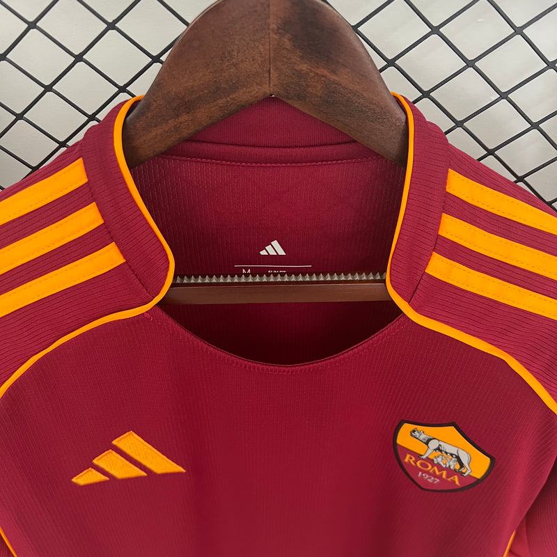 Camisola Roma I 25/26 – Equipamento Principal Masculino Vermelho e Amarelo