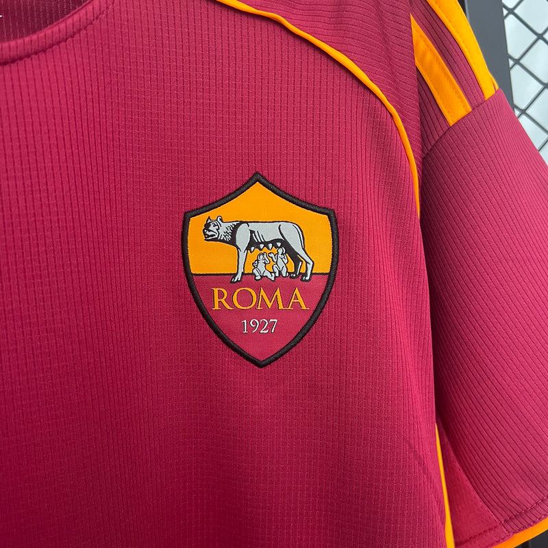 Camisola Roma I 25/26 – Equipamento Principal Masculino Vermelho e Amarelo